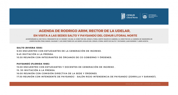 Rodrigo Arim, Rector De La Udelar, Visita Las Sedes De Salto Y Paysandú ...